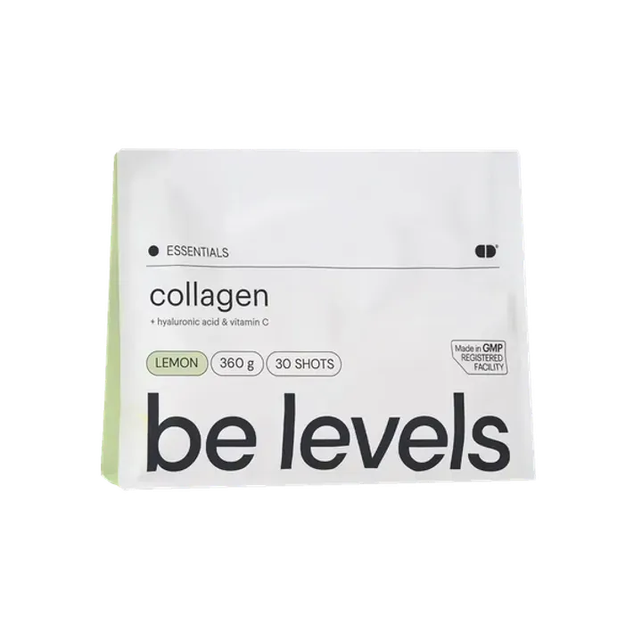 Bote de Belevels Colágeno hidrolizado en polvo sobre fondo neutro